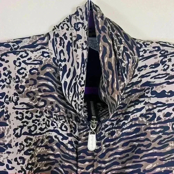 Fuda Vintage Multi-Tone Brown Animal Full Zip 100% Silk Jacket Size M - Picture 2 of 14